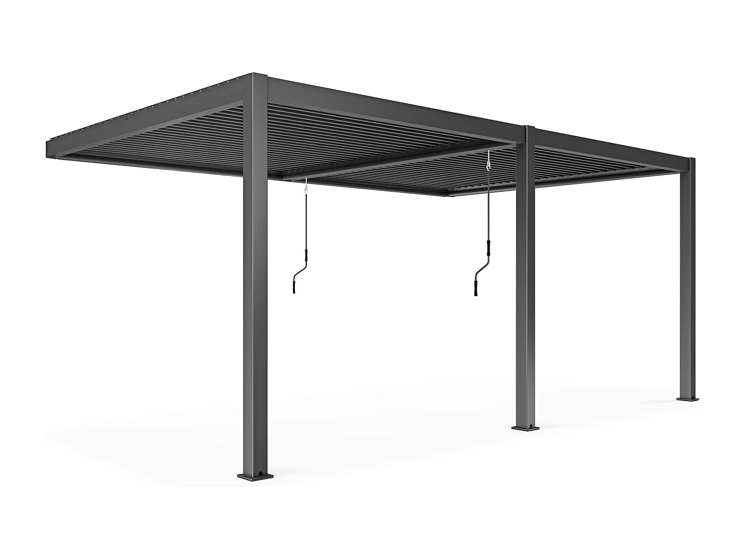 Bioklimatische aangebouwde pergola 6 x 3 x 2,5 m