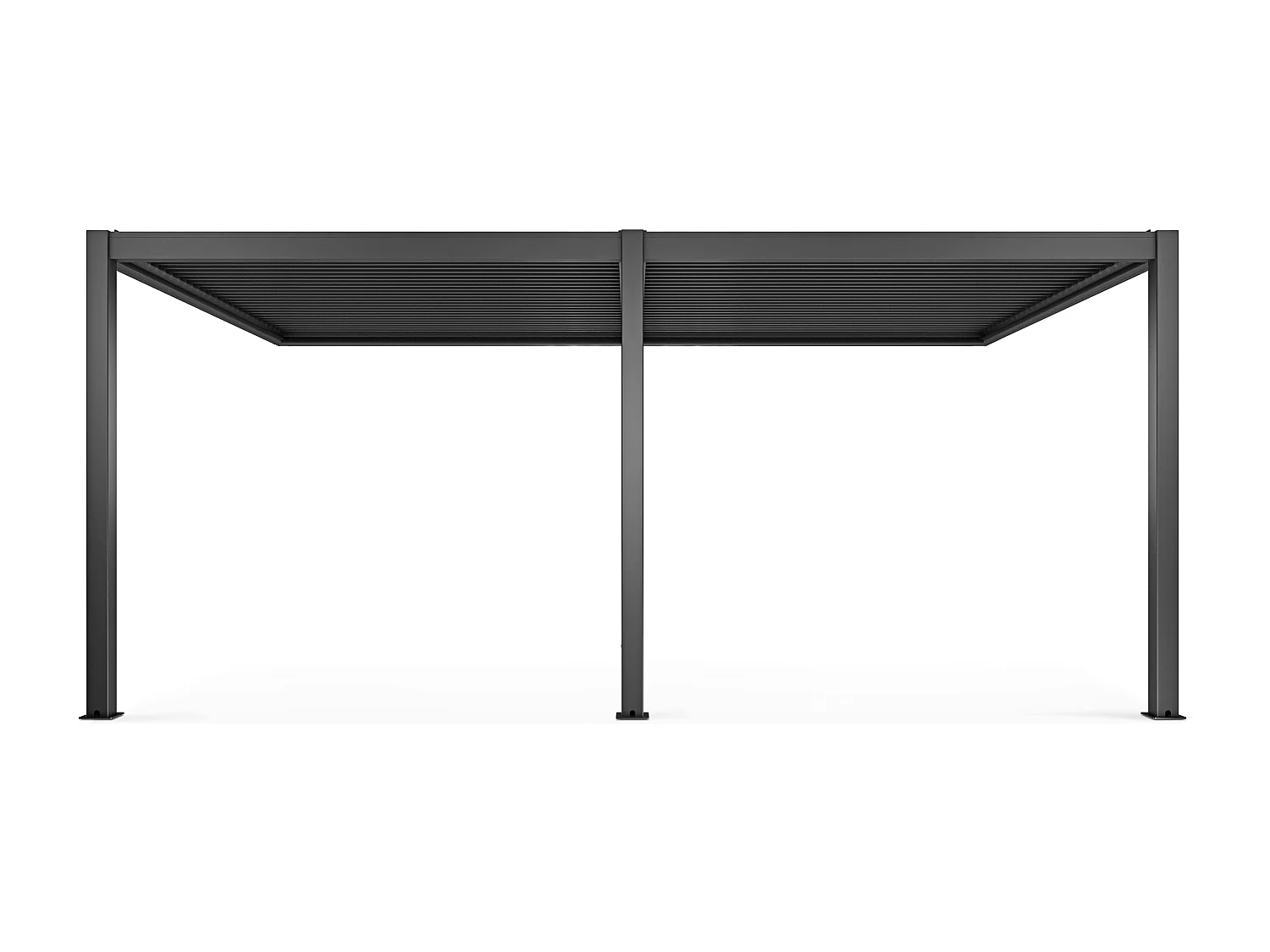 Bioklimatische aangebouwde pergola 6 x 3 x 2,5 m