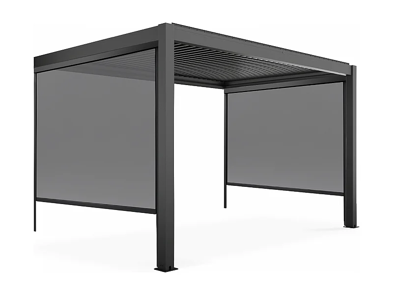 Bioklimatologische pergola van 3x4m met 2 zonneschermen van 2,66x2,34m