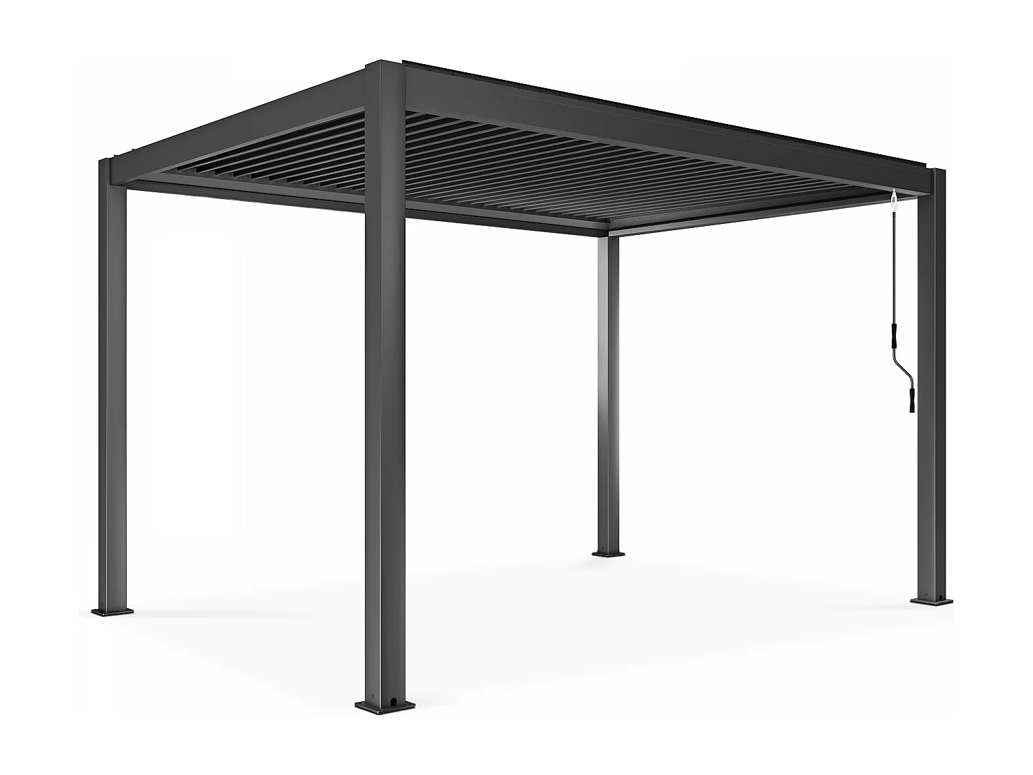 Bioklimatologische pergola 3x4m met 1 luifels 3,73 x 2,34 m