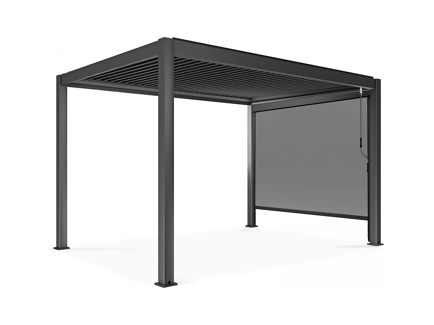 Bioklimatologische pergola 3x4m met 1 luifels 2,66 x 2,34 m