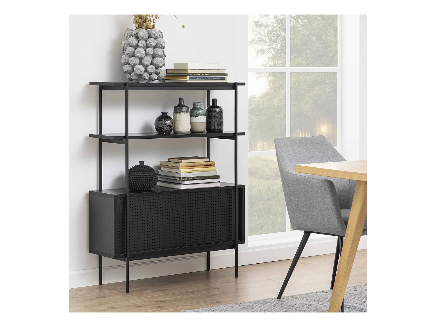 Buffet style industriel noir