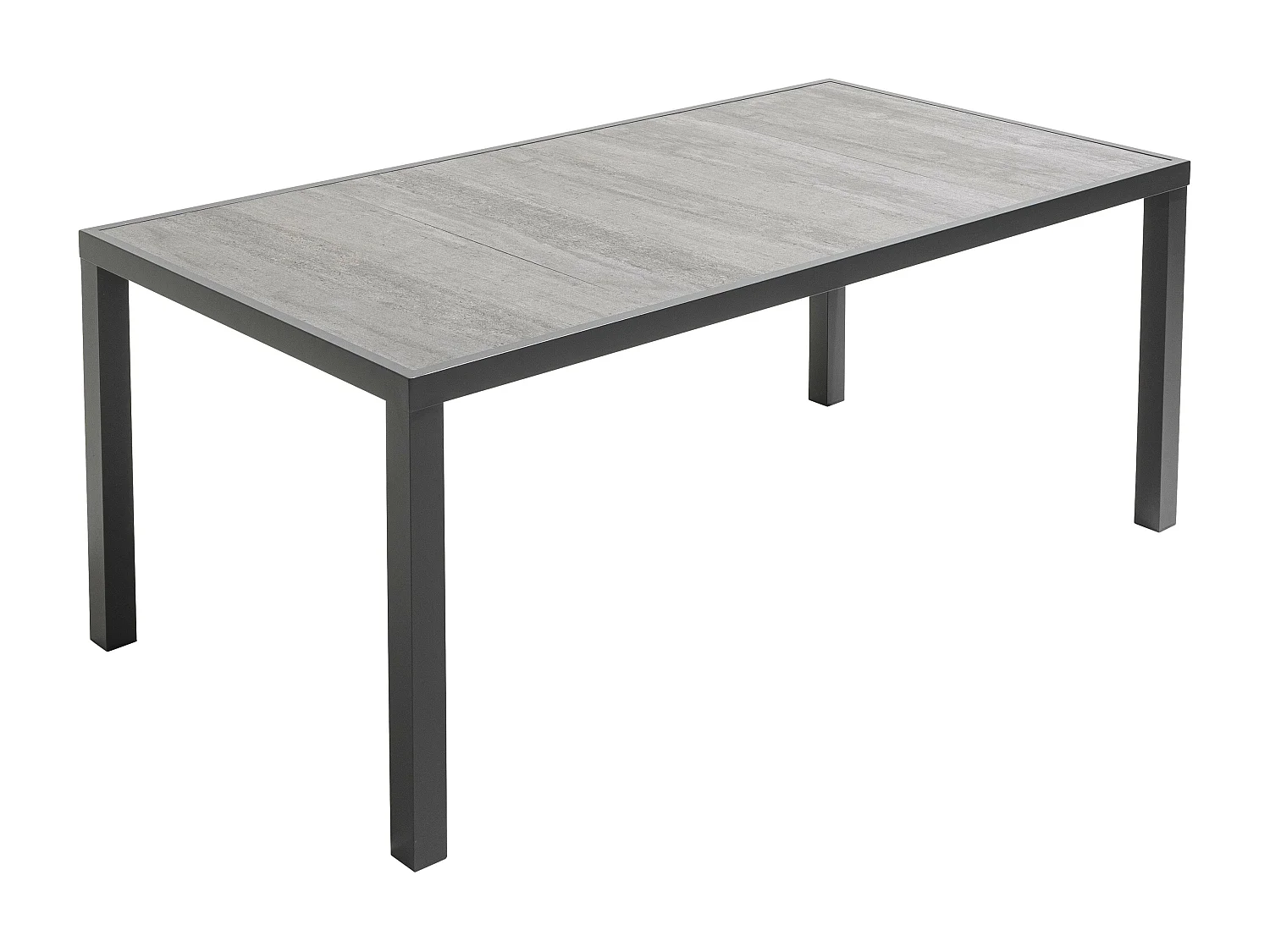 Tuintafel met keramisch tafelblad en betonlook