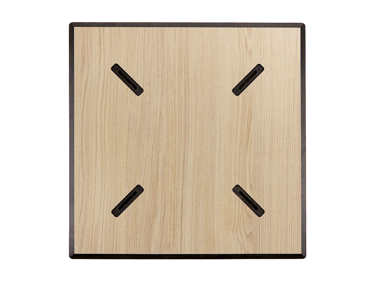 Table haute de terrasse 60x60 cm inclinable stratifié chêne naturel