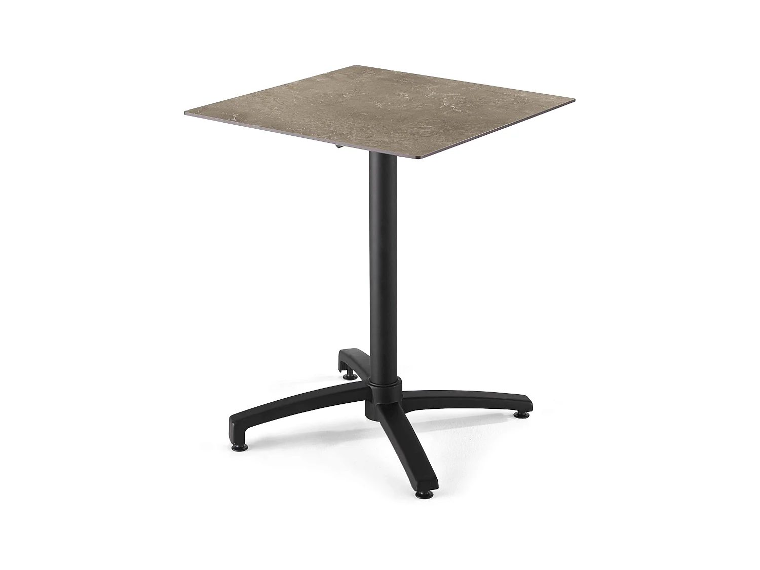 Table de terrasse 60 cm inclinable stratifié en beton marbre beige