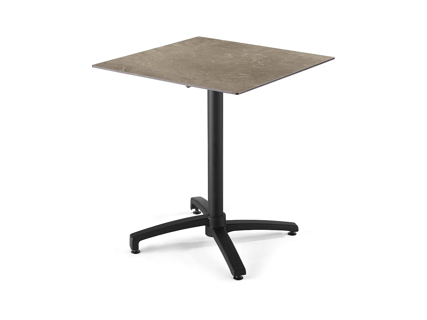 Table de terrasse 70 cm inclinable stratifié en marbre beige