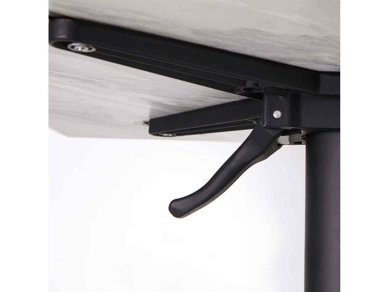 Vierkante tuintafel (60x60 cm) met kantelbaar marmeren blad