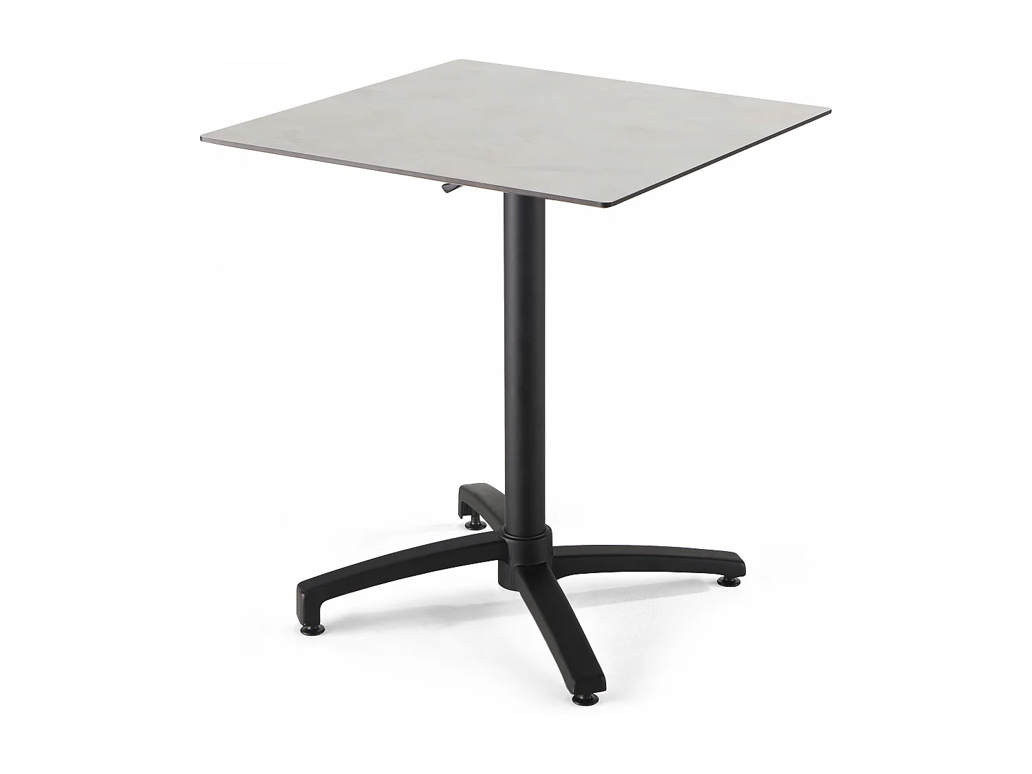 Vierkante tuin tafel (60x60 cm) kantelbaar lichtgrijs beton