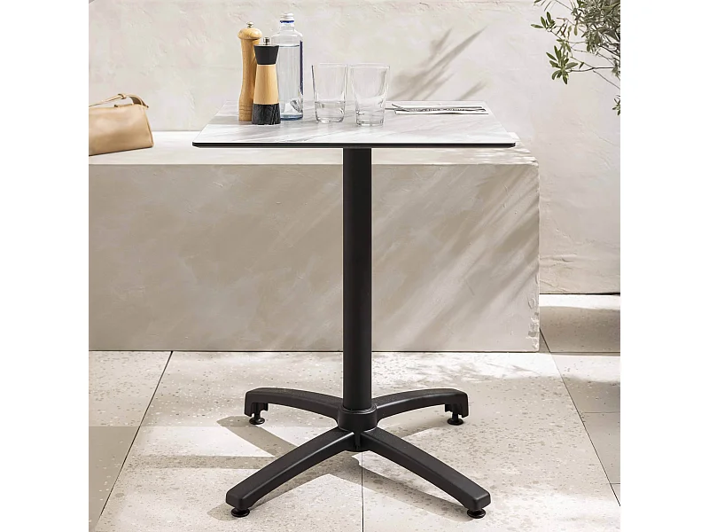 Table de terrasse 70 cm inclinable marbre