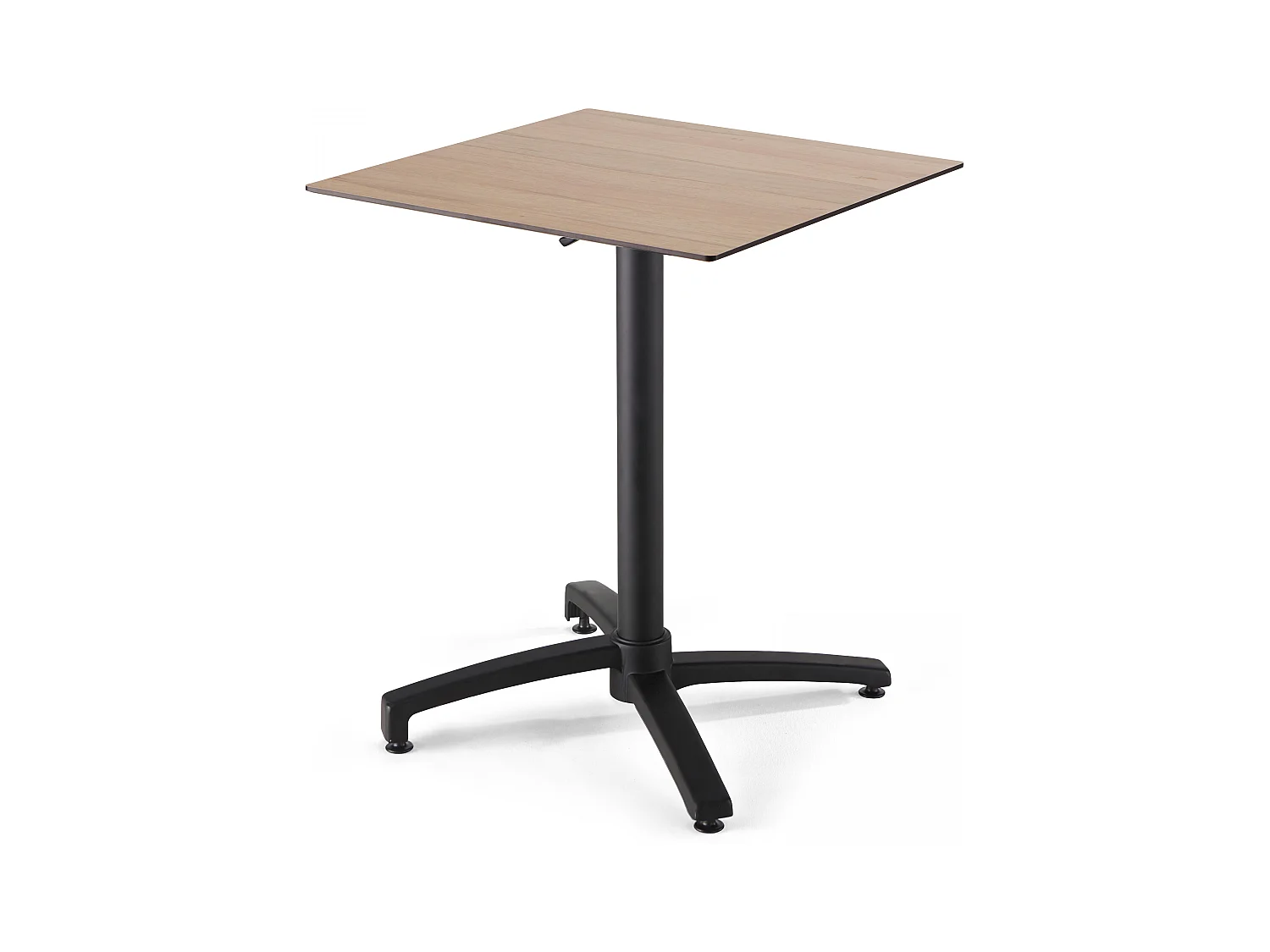 Vierkante tuin tafel (60x60 cm) kantelbaar licht eiken