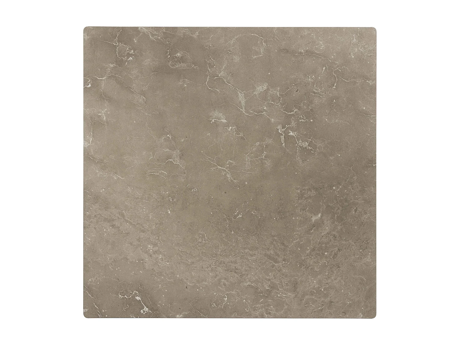 Tuintafel 60 x 60 cm kantelbaar, bekleed met beige marmerlaminaat