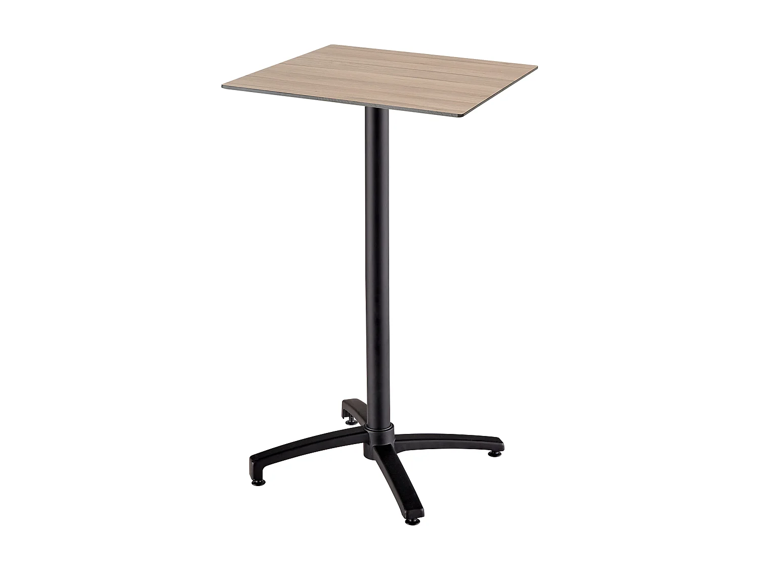 Hoge tuintafel 60x60 cm kantelbaar licht eiken laminaat