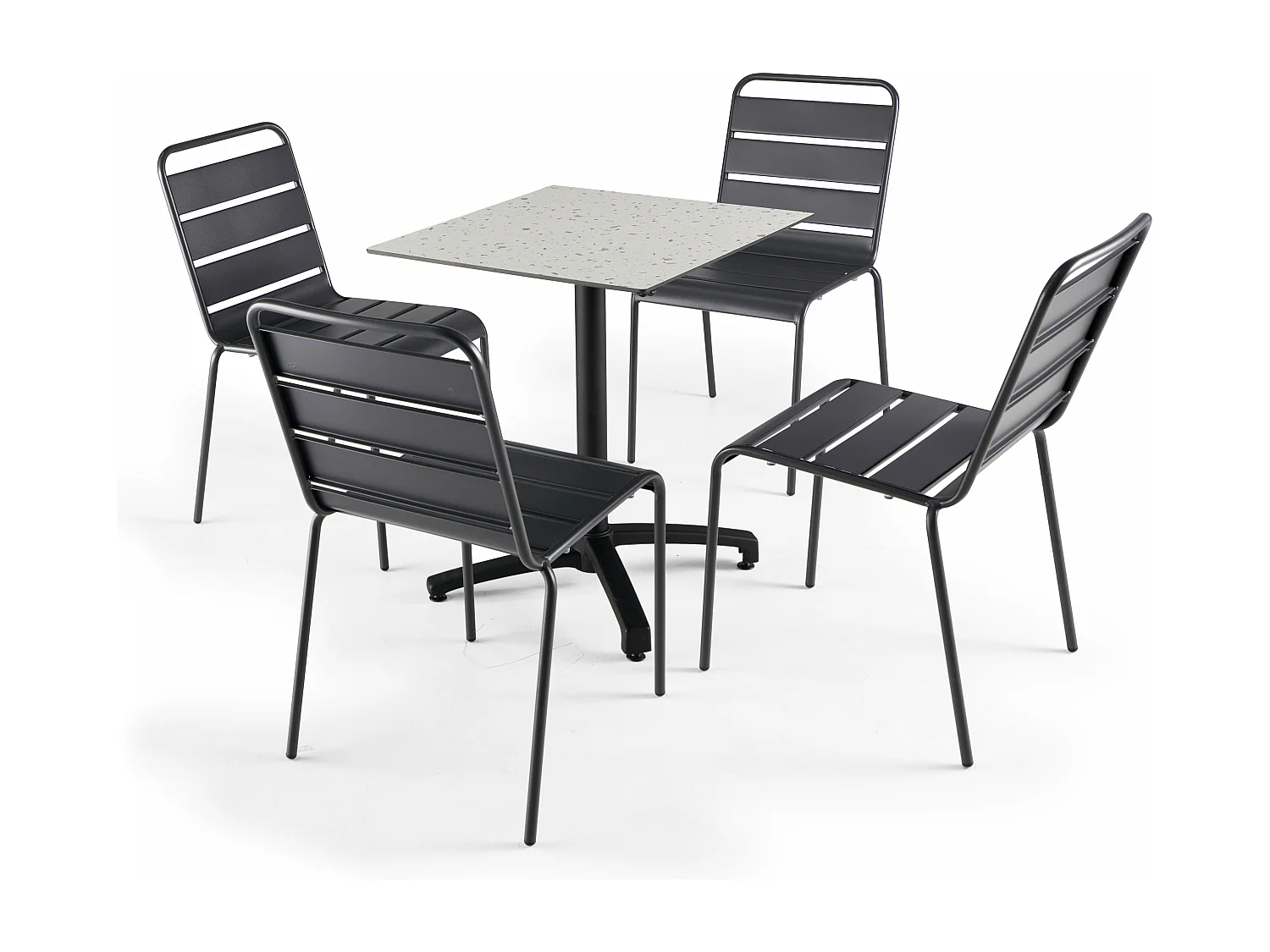 Table de jardin 60 cm inclinable terrazzo