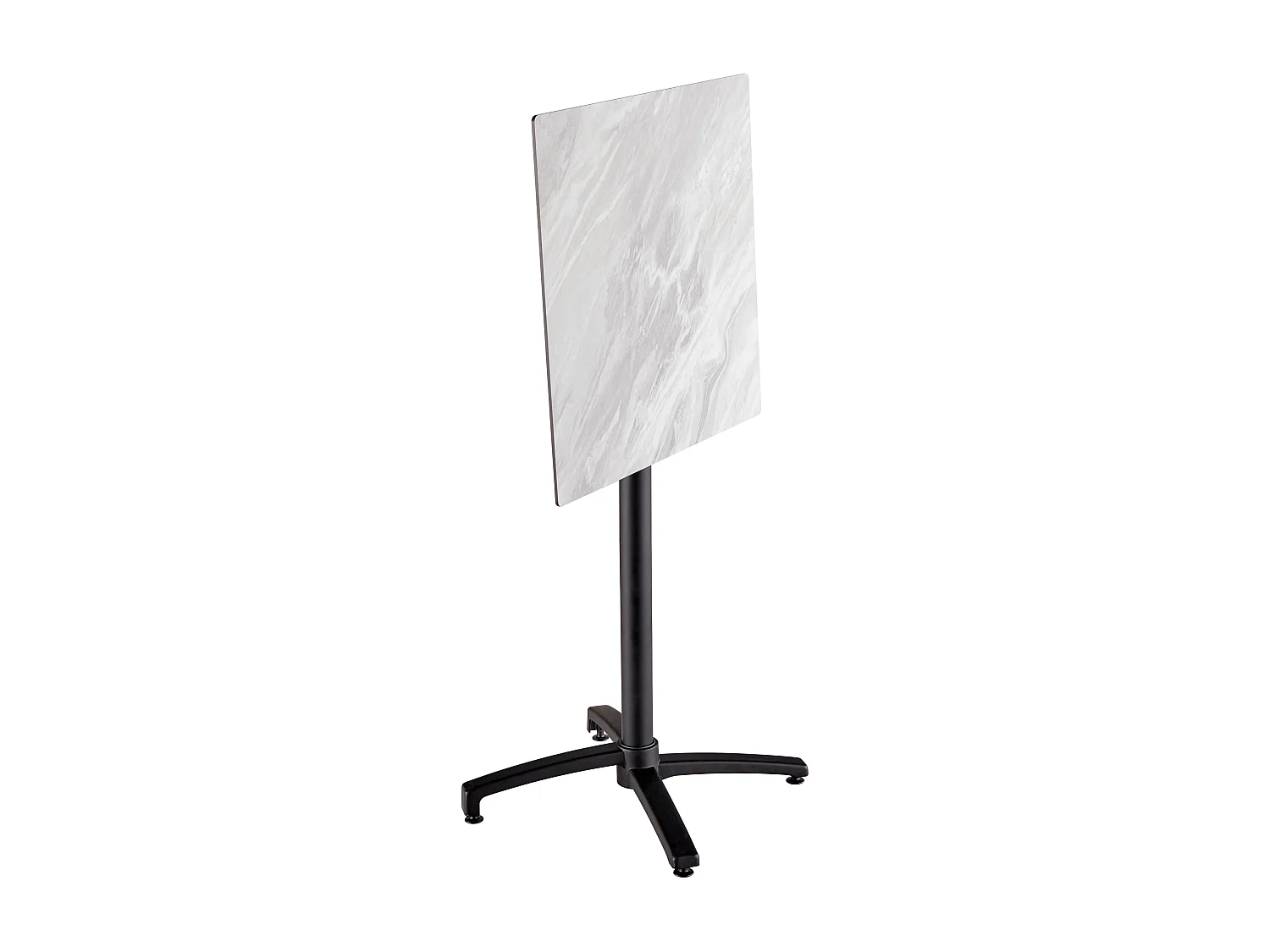 Table haute de terrasse 60x60 cm inclinable stratifié marbre
