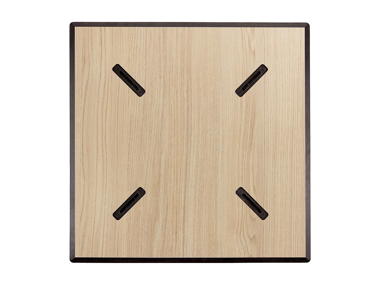 Tuintafel verstelbaar 60x60 cm, beton, afwerking natuurlijk eiken