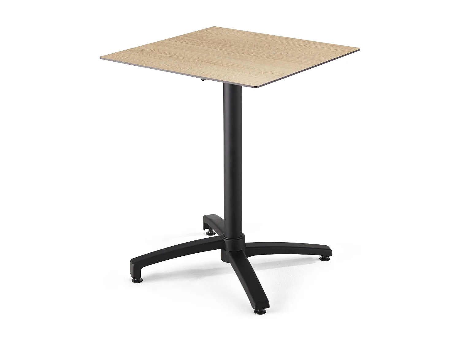 Table de terrasse 60 cm inclinable stratifié en beton chêne naturel