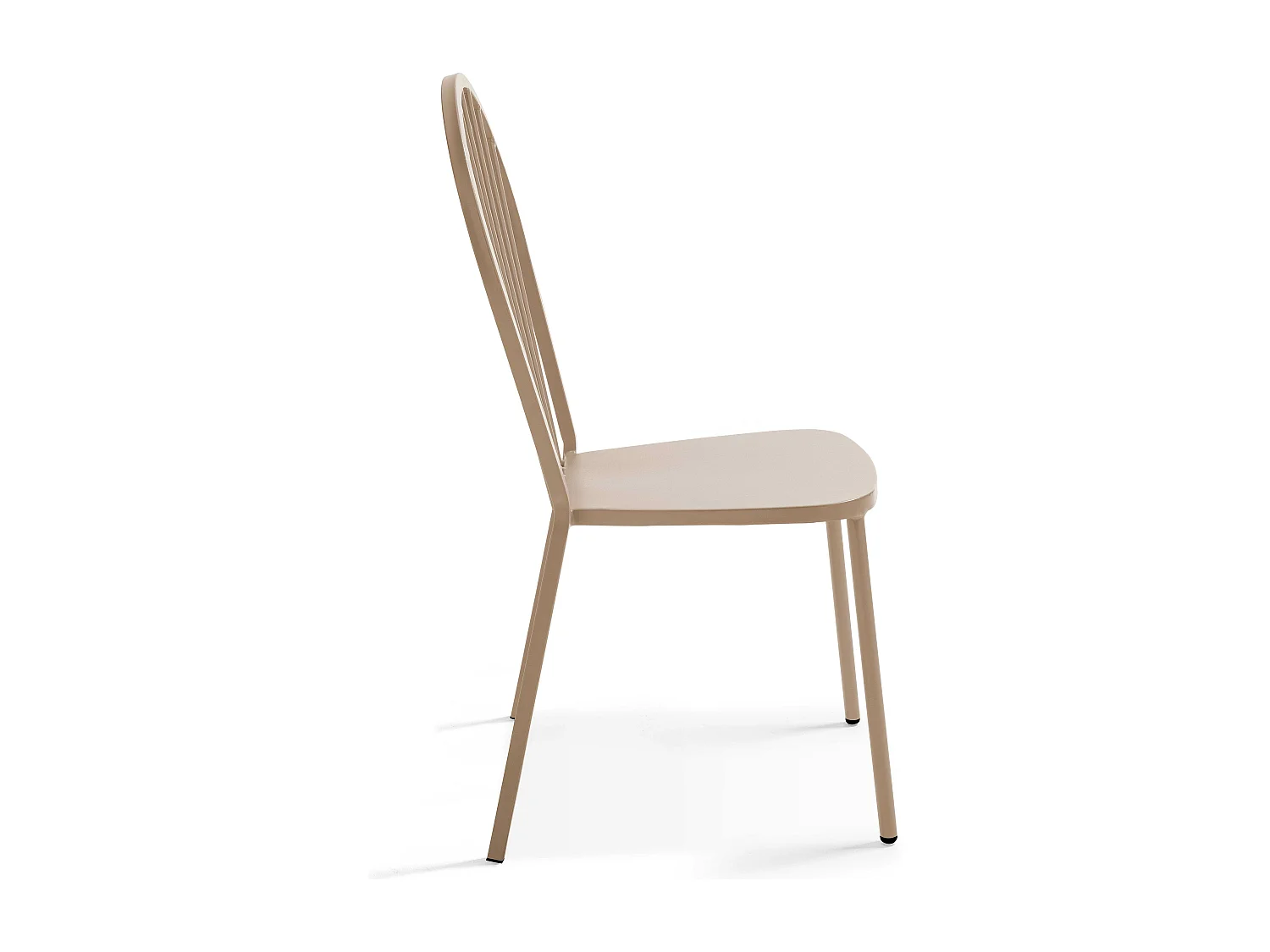 Chaise bistrot en métal taupe