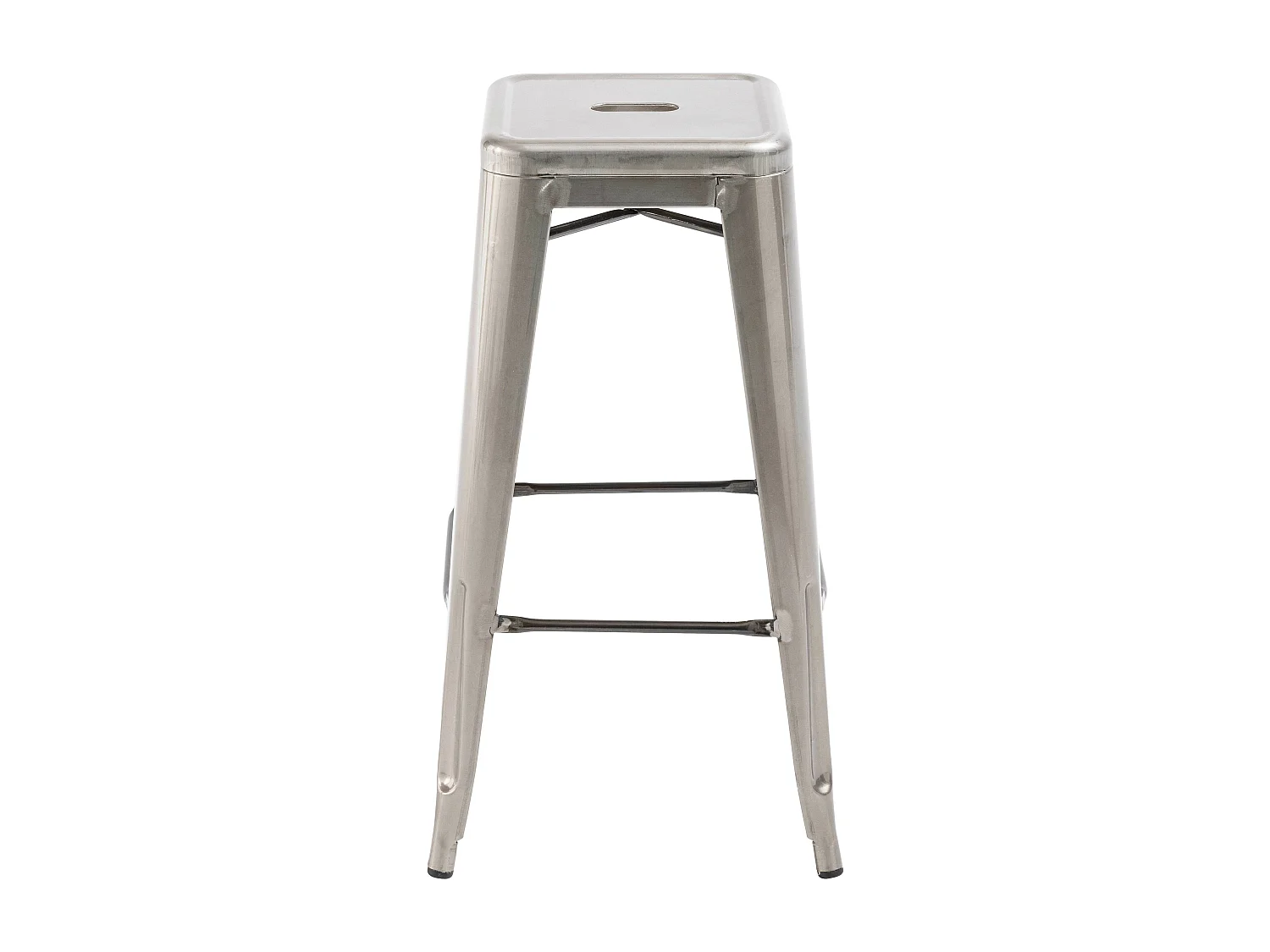 Tabouret de bar en métal gris mat
