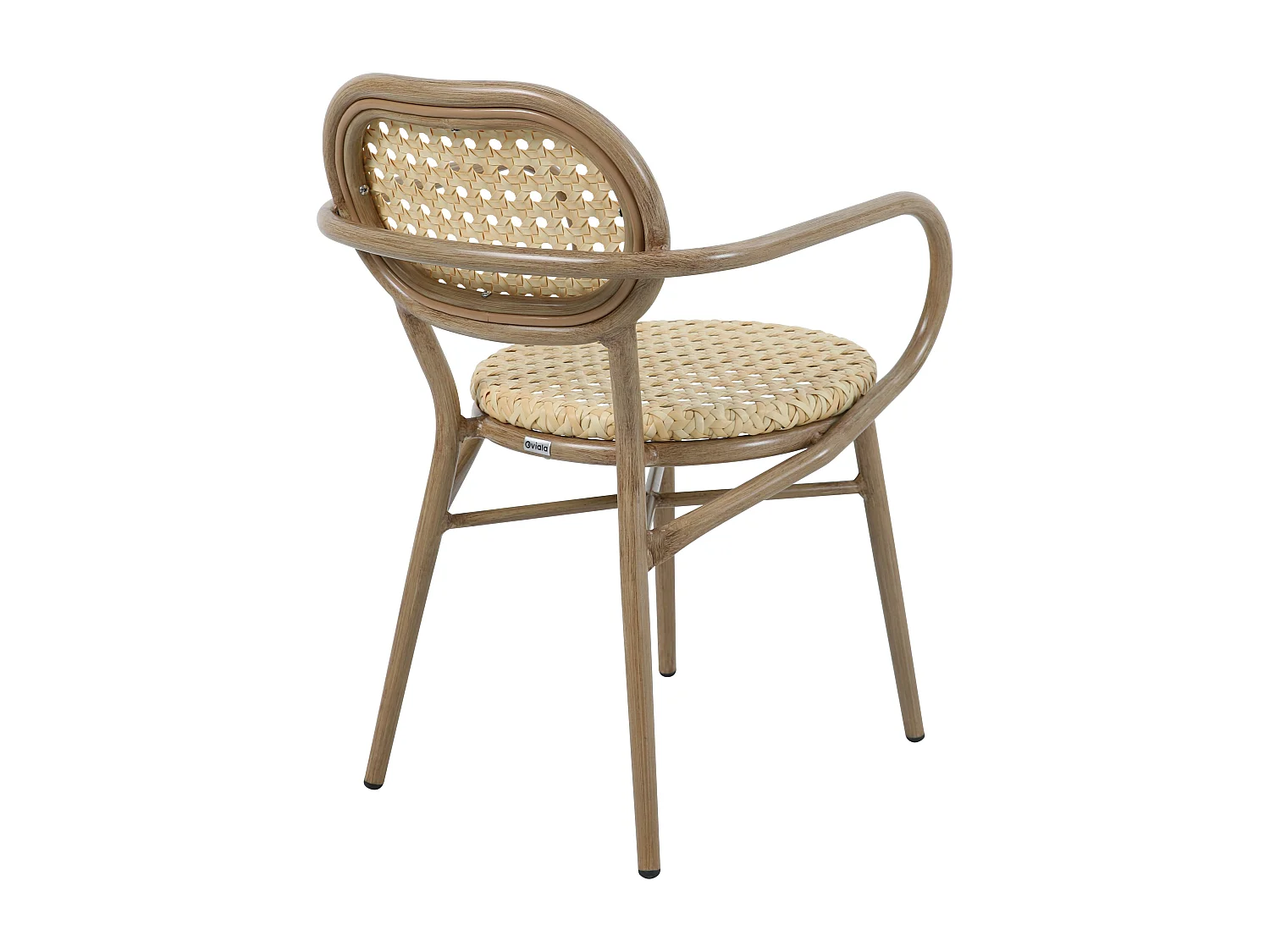 Fauteuil de terrasse en rotin synthétique et aluminium