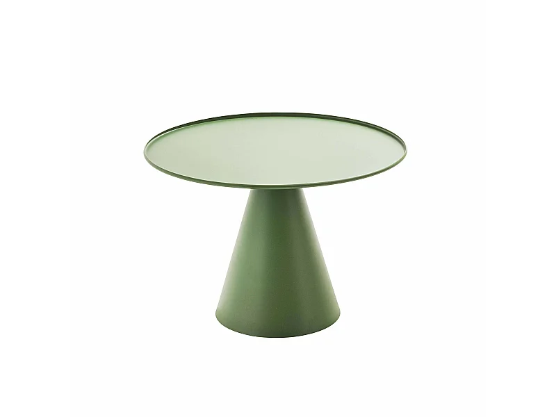 Ronde salontafel van 60 cm in cactusgroen staal