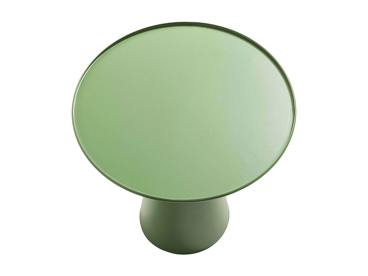 Table basse ronde 50 cm en acier vert cactus Gomba