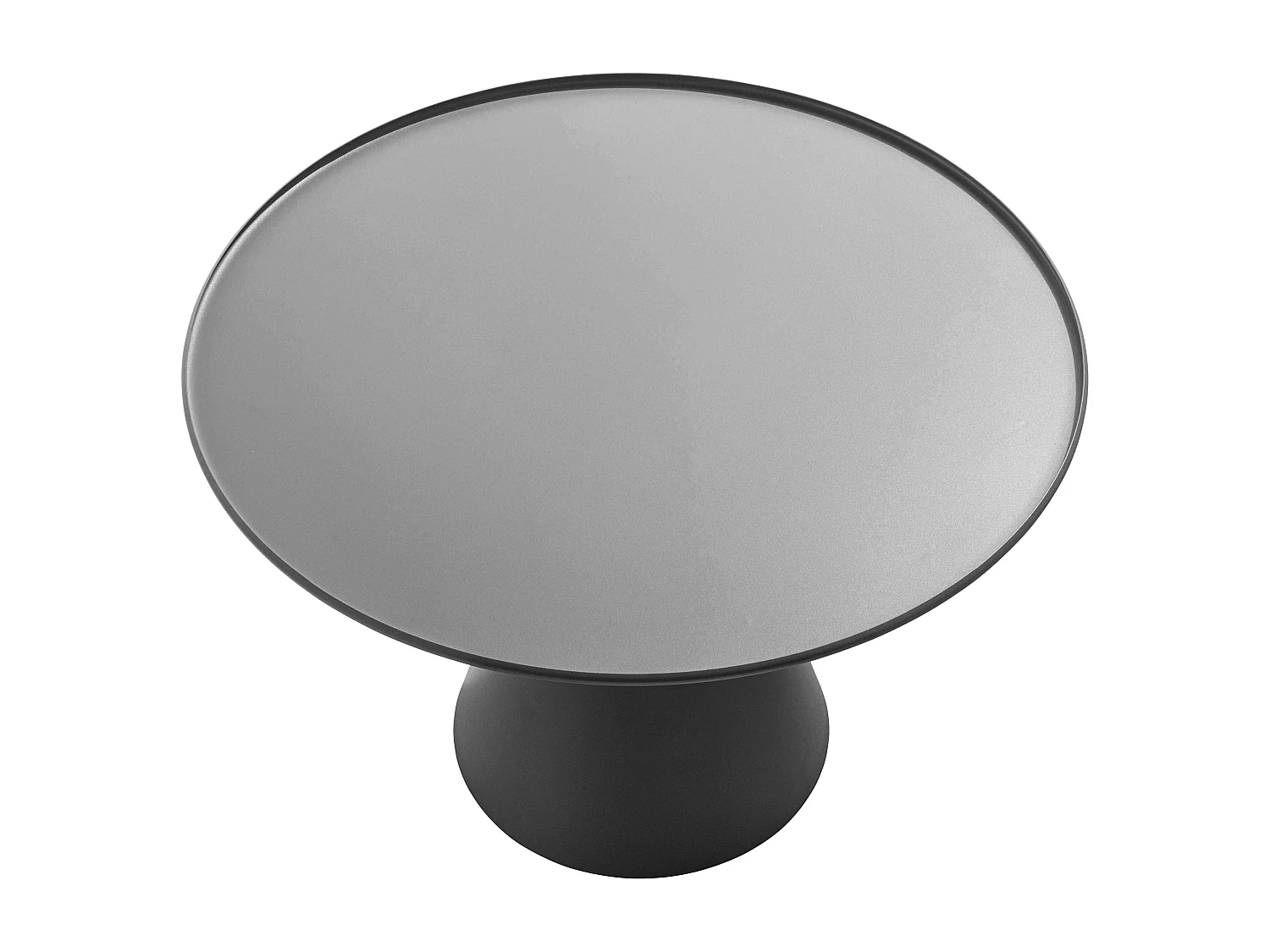 Table basse ronde 60 cm en acier gris anthracite Gomba