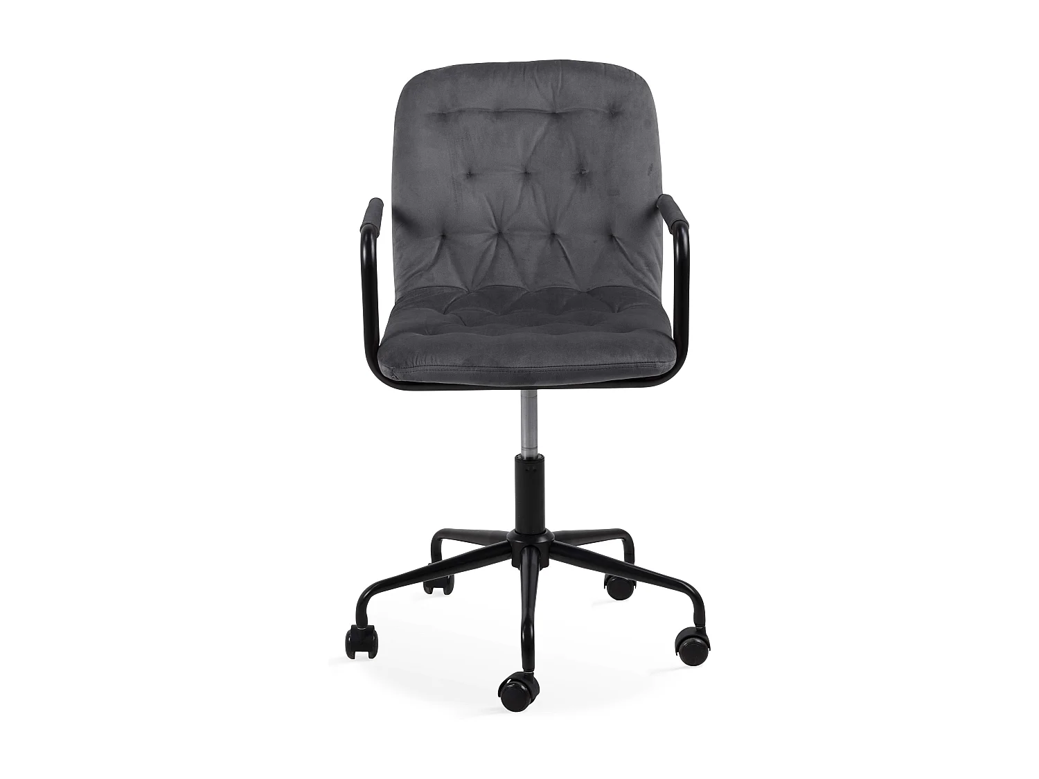 Fauteuil de bureau à roulettes en velours gris