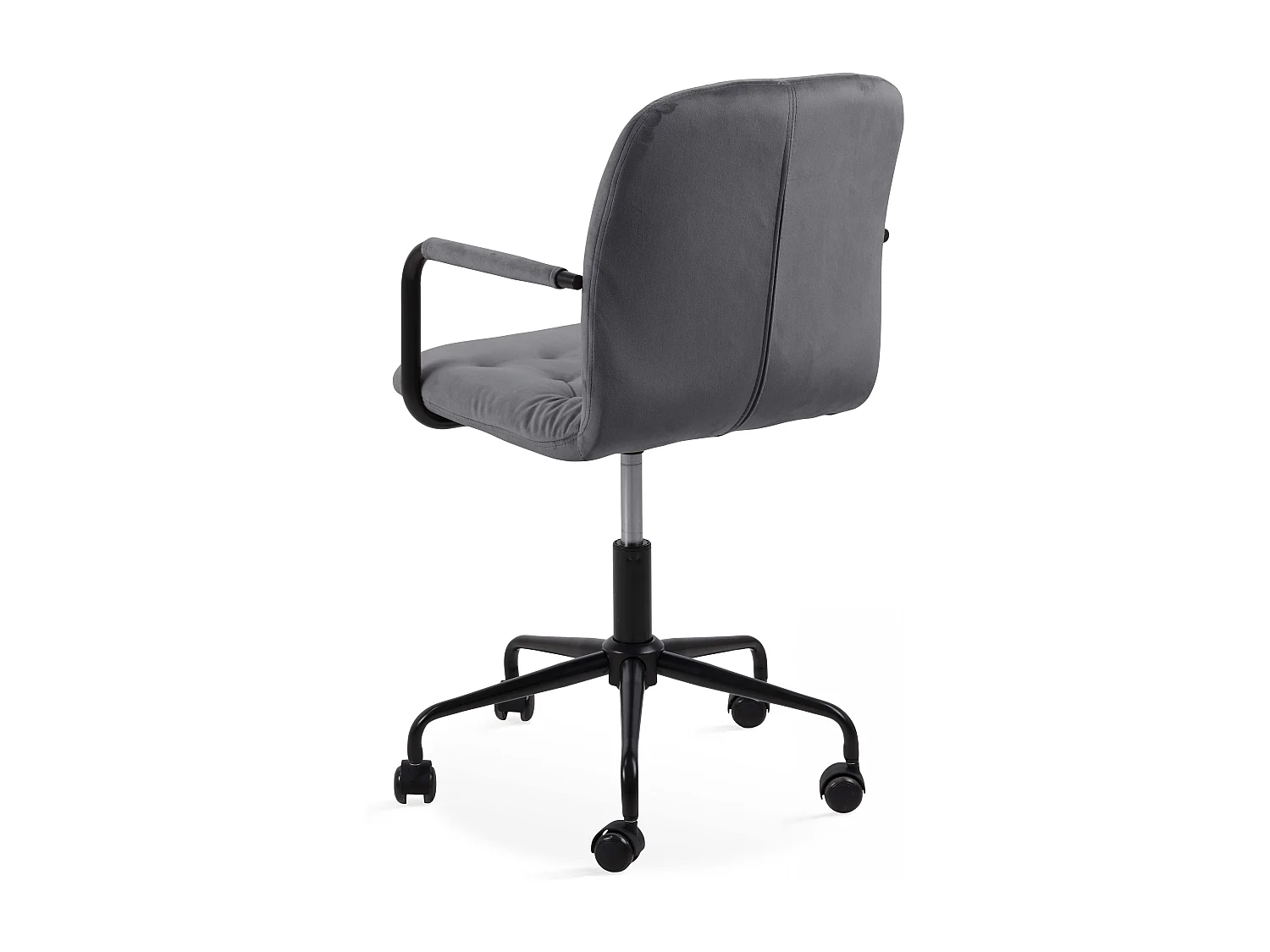 Fauteuil de bureau à roulettes en velours gris