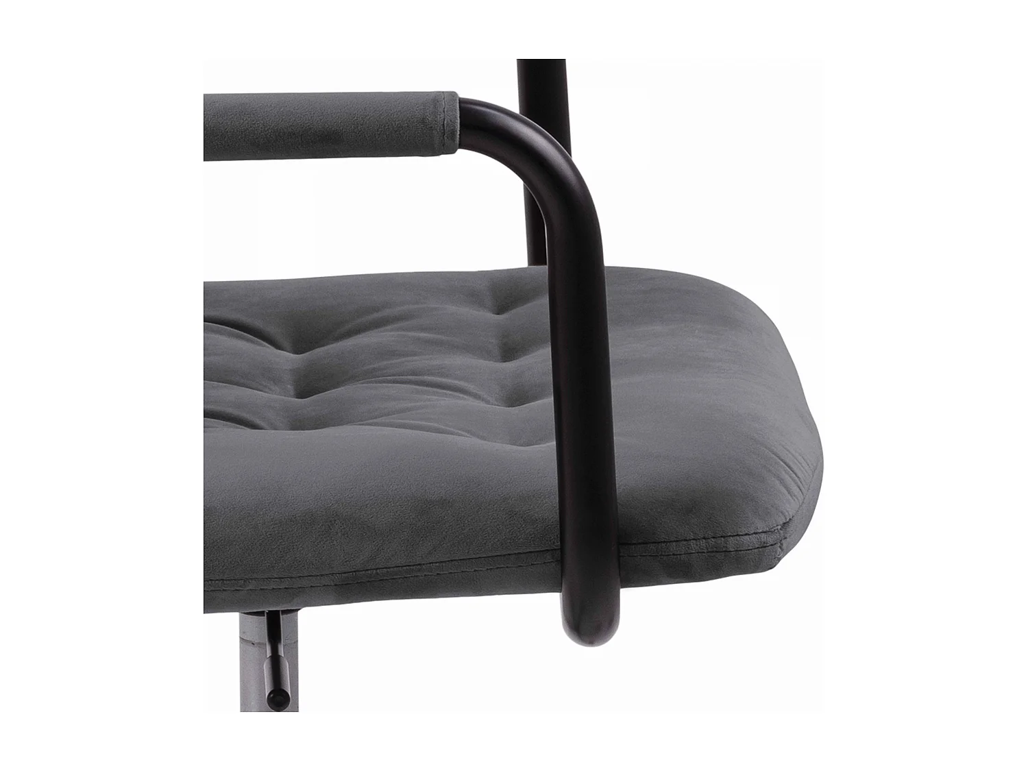 Fauteuil de bureau à roulettes en velours gris