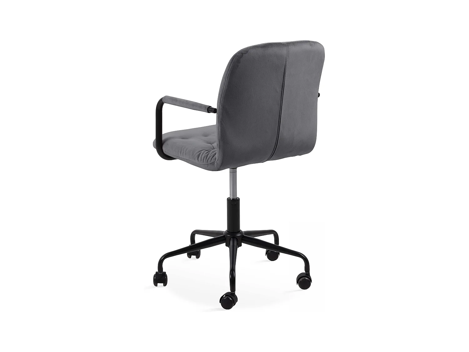 Fauteuil de bureau à roulettes en velours gris