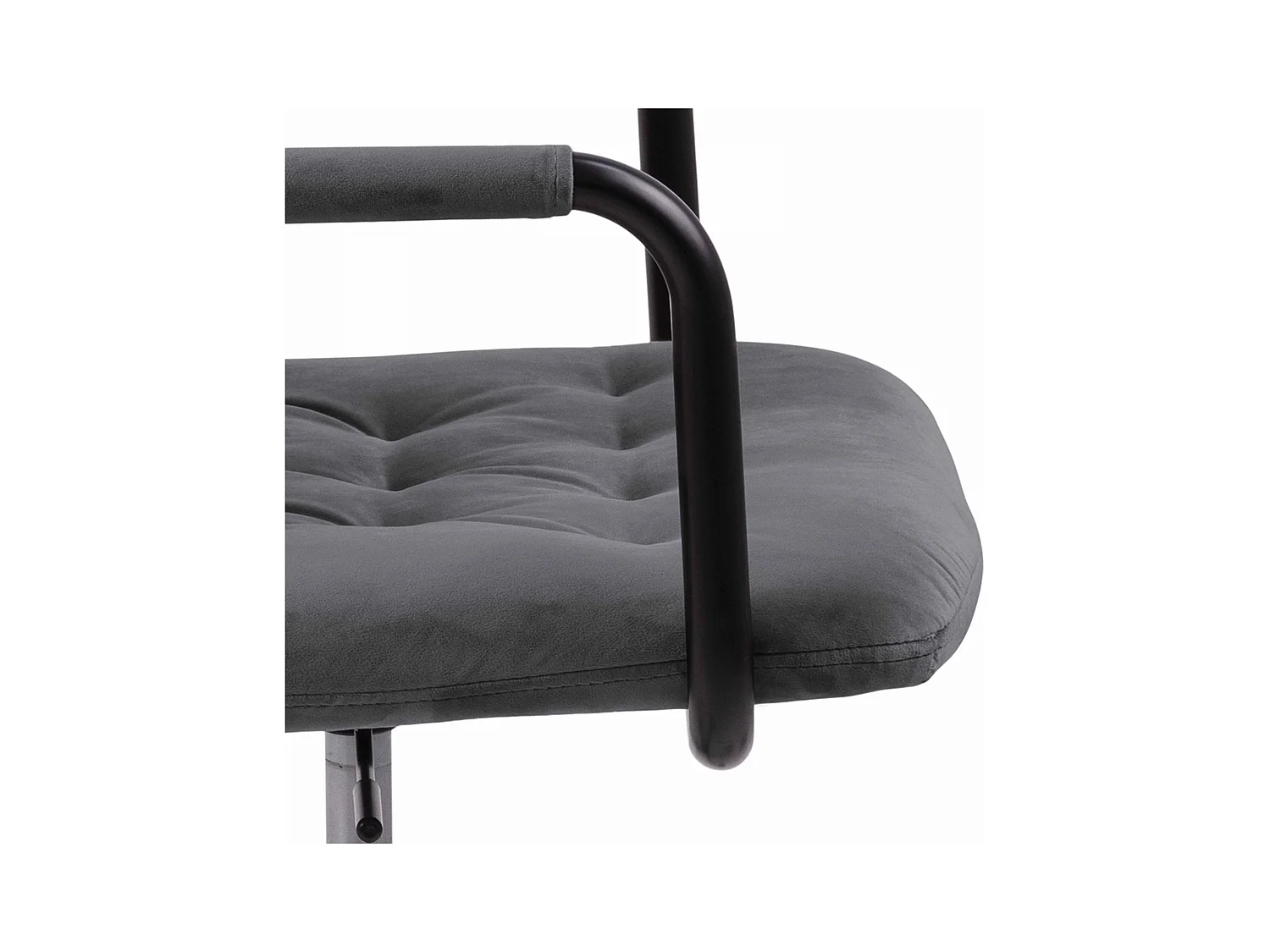 Fauteuil de bureau à roulettes en velours gris