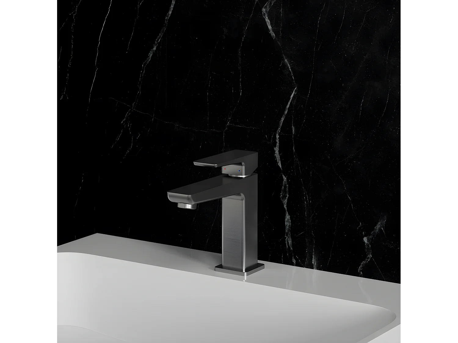 Mitigeur Lavabo Bas Parma, 15 Cm Avec Bouchon Clic-clac couleur : Nickel