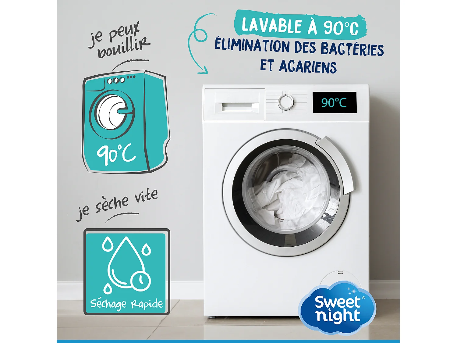 Lot de 2 - Protège matelas 140x200 cm | Alèse Imperméable | Silencieux | Lavable à 90°C