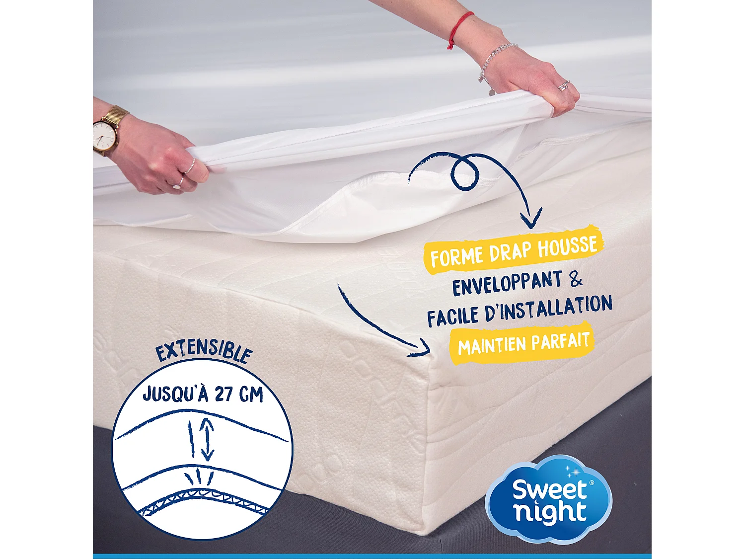 Lot de 2 - Protège matelas 90x190 cm | Alèse Imperméable et Anti Acariens |100% coton | Silencieux