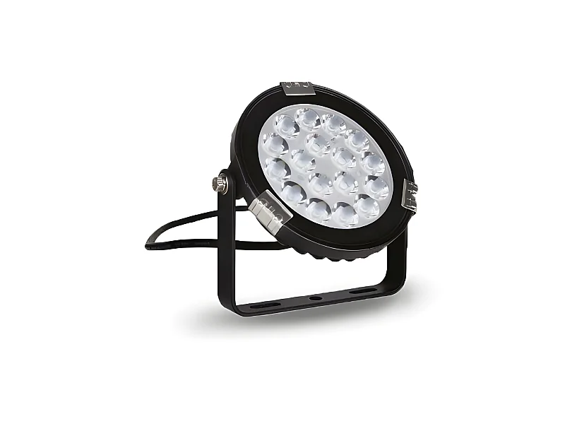 PROJECTEUR EXTERIEUR NOIR 230V 9W RGB  plus  BLANC CCT IP65