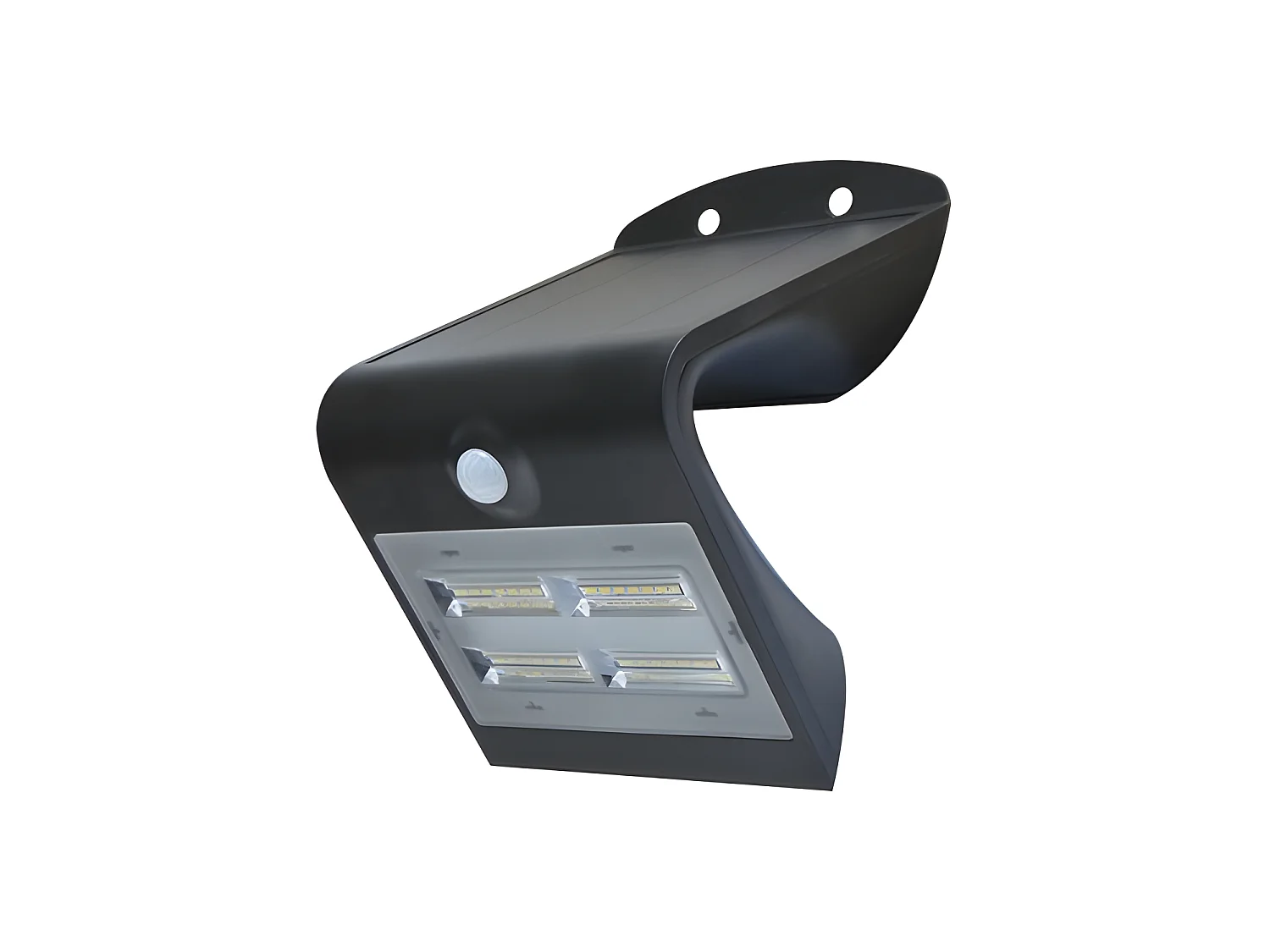 Applique Murale LED Solaire 3.2W 4000°K Noir  plus  DEtecteur