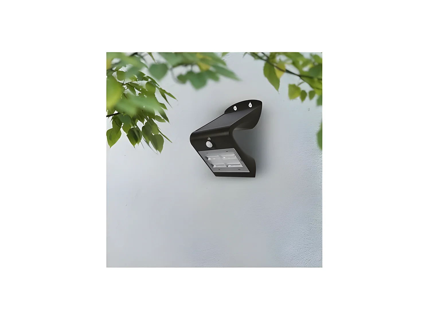 Applique Murale LED Solaire 3.2W 4000°K Noir  plus  DEtecteur