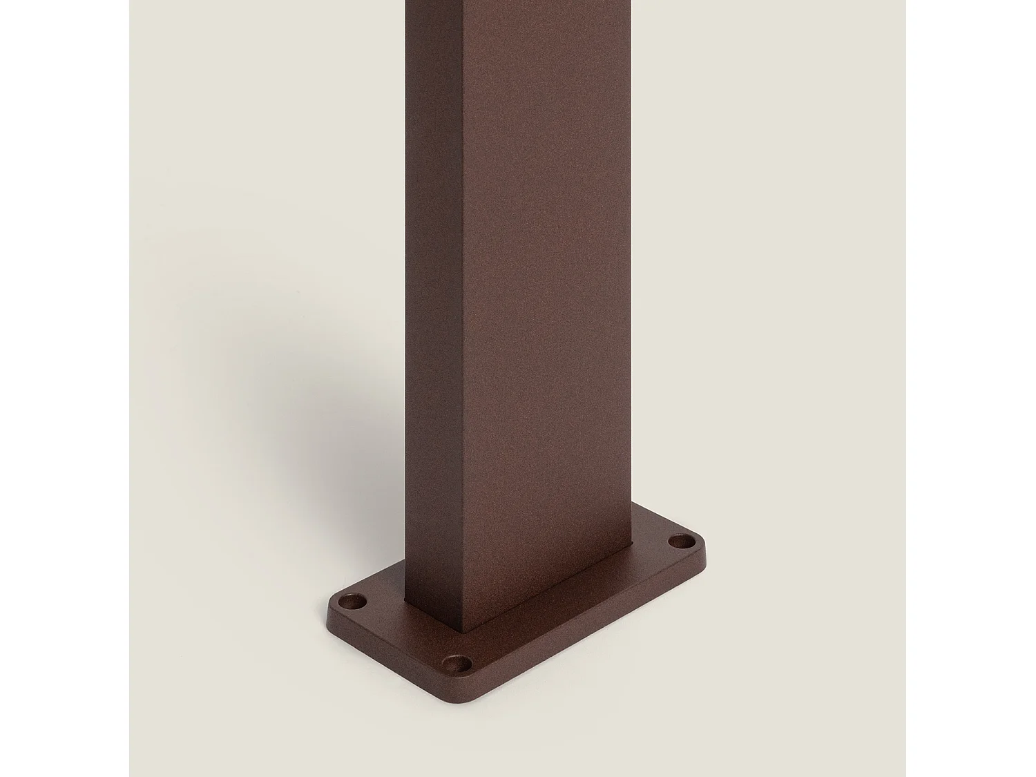 Balise Extérieure Solaire LED en Saillie sur Pied 80 cm Aluminium Denny Brun