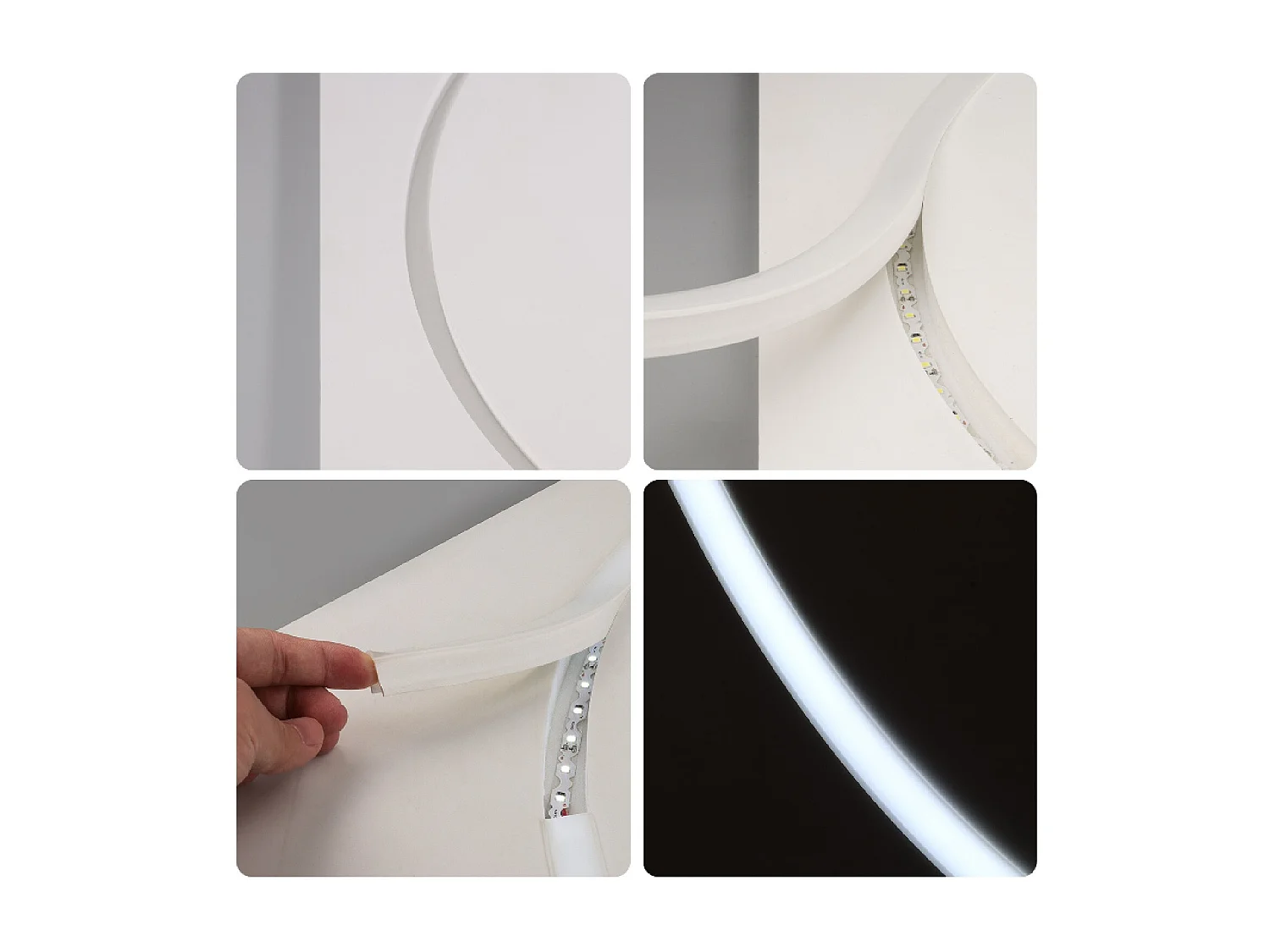 Tube Silicone LED Flex Encastrable jusqu'à 8-12 mm 2 m