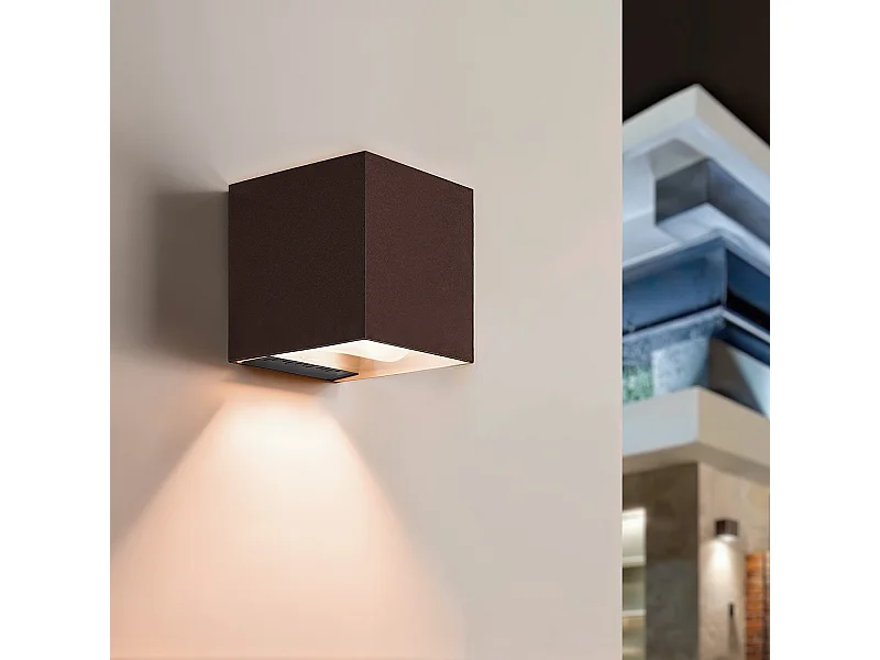 Applique de Parete LED per Esterni Solare Alluminio Denny Ossido