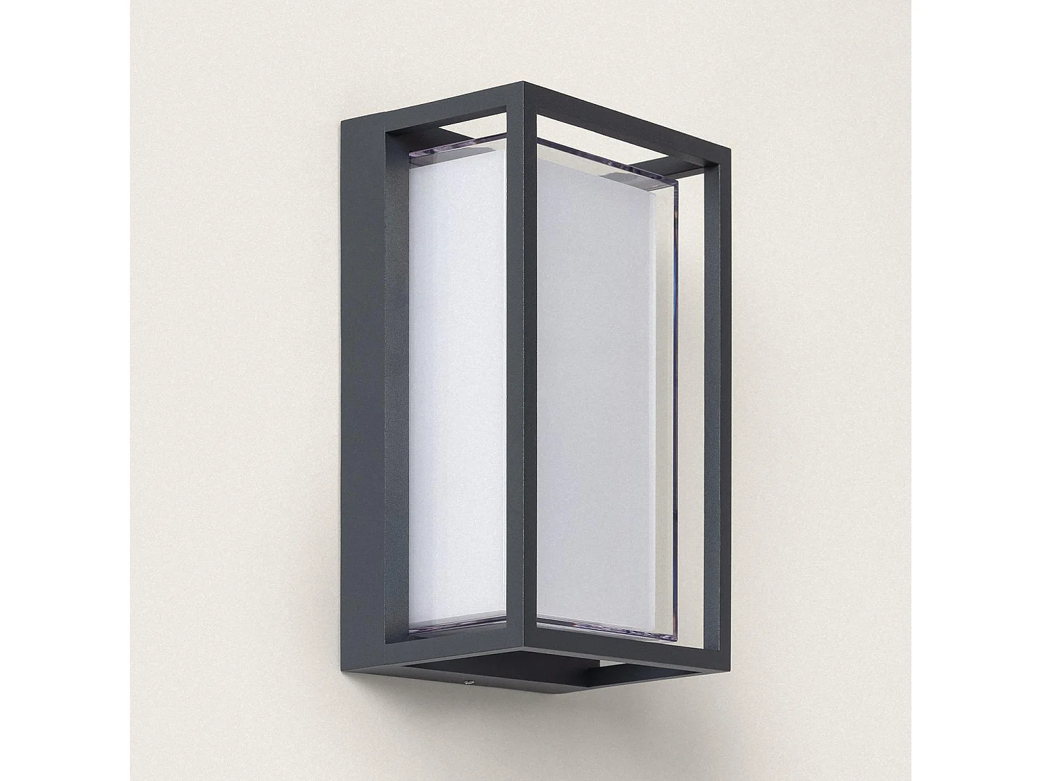 Aplique de Pared Exterior LED 12W Aluminio CCT Seleccionable Doble Difusor Arelien Large II Óxido