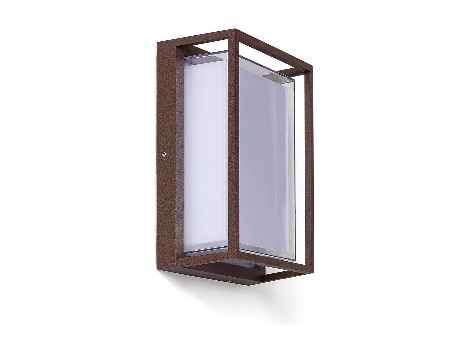 Aplique de Pared Exterior LED 12W Aluminio CCT Seleccionable Doble Difusor Arelien Large II Óxido