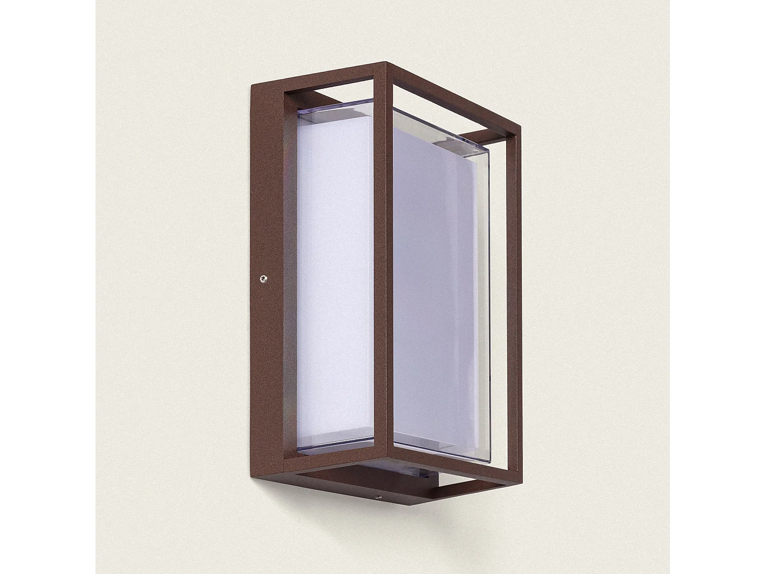 Aplique de Pared Exterior LED 12W Aluminio CCT Seleccionable Doble Difusor Arelien Large II Óxido