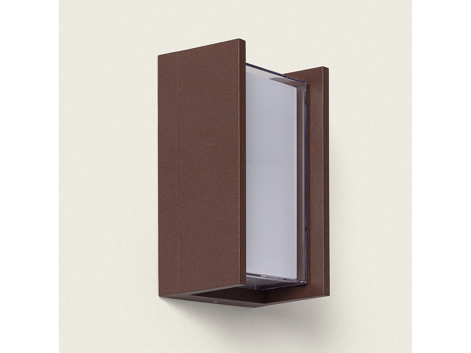 Aplique de Pared Exterior LED 12W Aluminio CCT Seleccionable Doble Difusor Lysandra Óxido