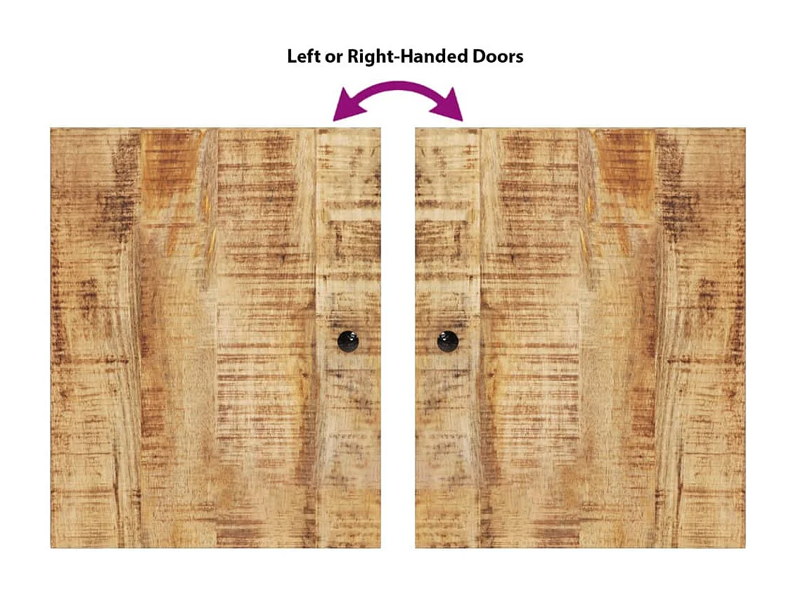 Set Mobili da Bagno 4 pz in Legno Massello di Mango