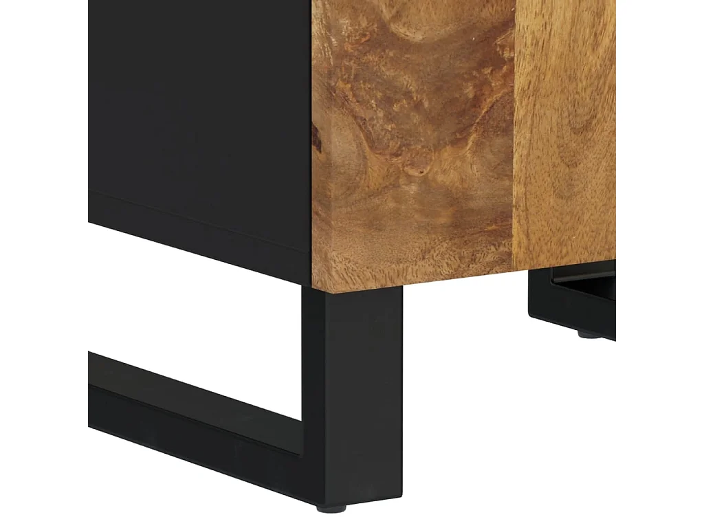 Armoire de salle de bain 38x33x160 cm bois massif de manguier