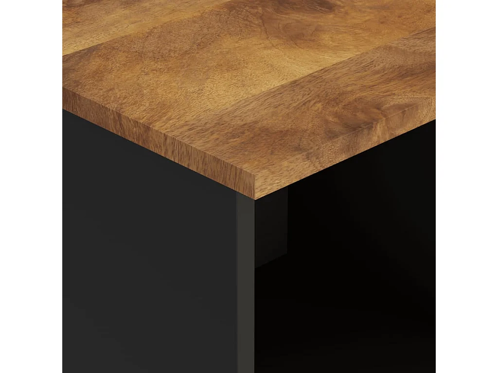 Armoire de salle de bain 38x33x160 cm bois massif de manguier