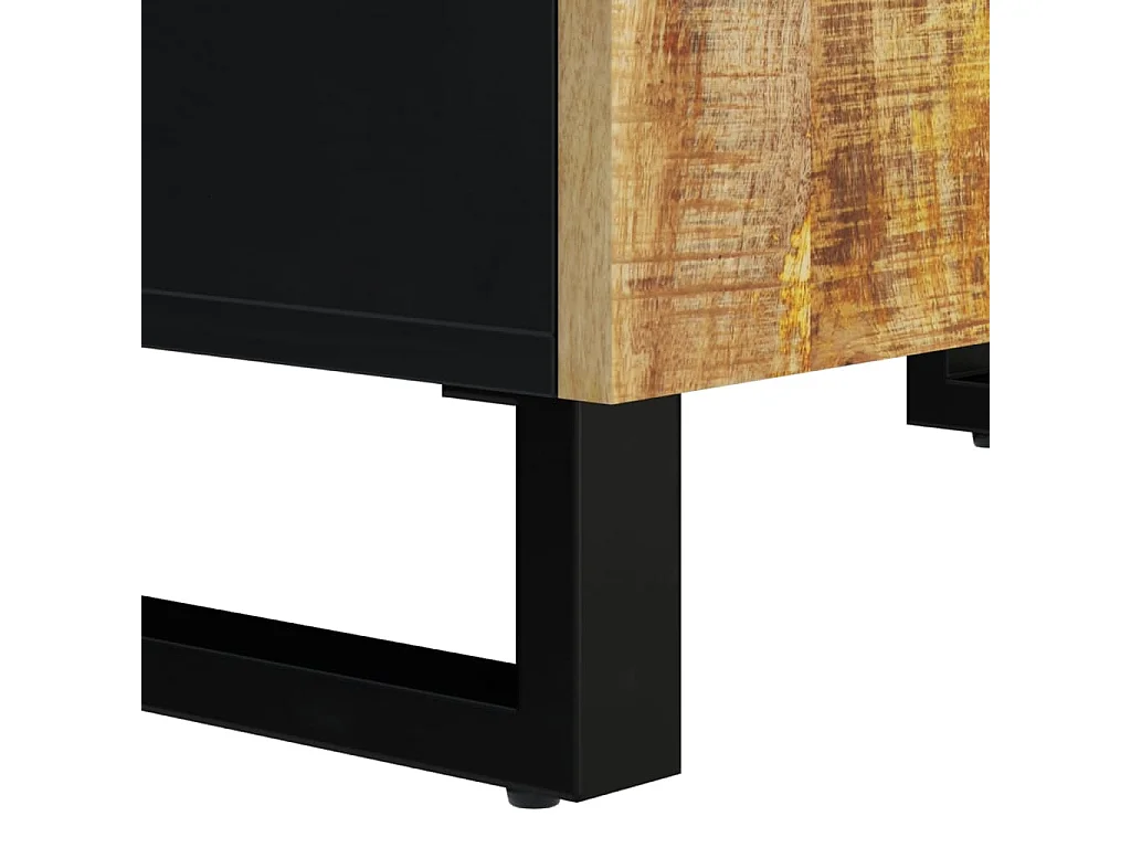 Conjunto de muebles de baño 2 piezas madera maciza de mango