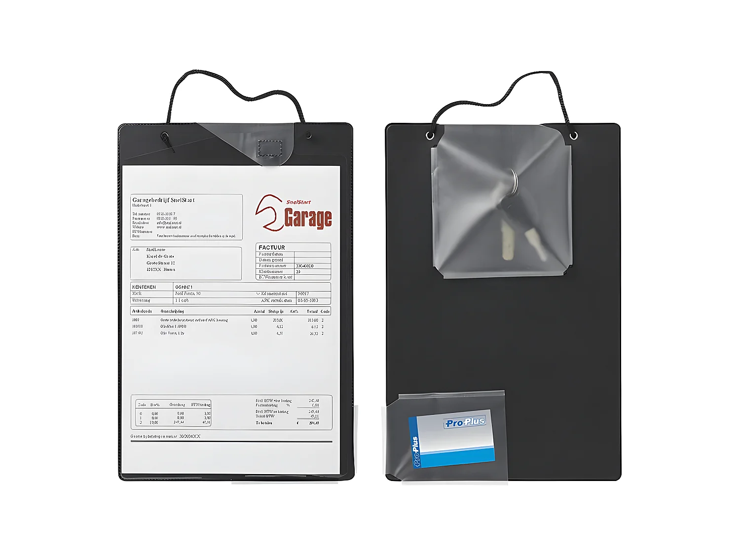 Carte Travail Spectacle De Réparation A4 Noir Avec Poche à Clé Uc: 10pcs.