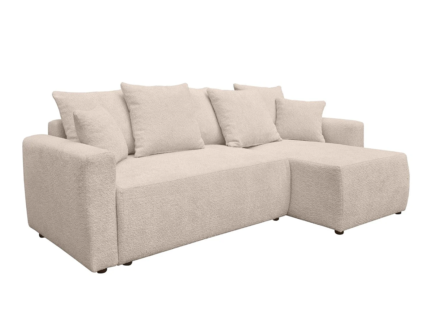 ANIA L tissu bouclette beige réversible